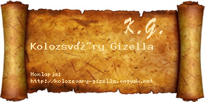Kolozsváry Gizella névjegykártya