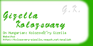 gizella kolozsvary business card